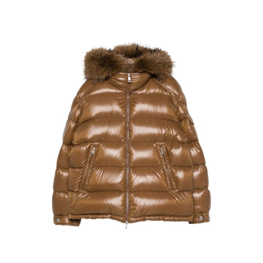 Moncler Brown Jackets - Puffer Jackets Women